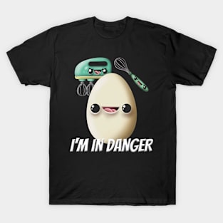 Angry Egg Beater I'm In Danger Egg T-Shirt